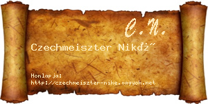 Czechmeiszter Niké névjegykártya